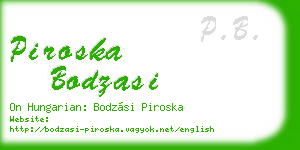 piroska bodzasi business card